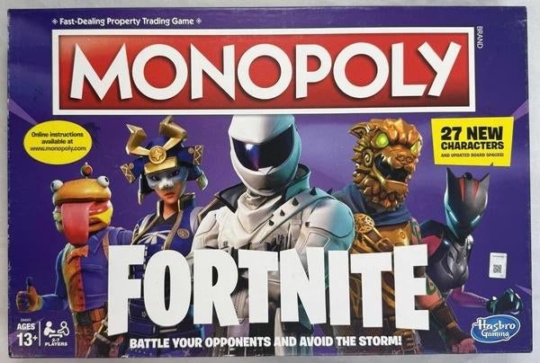 Hasbro Monopoly Fortnite Bordspel Engels gezelschapsspel, Coolsingel 104, 3011 AG Rotterdam, Netherlands, Verzenden, Een of twee spelers