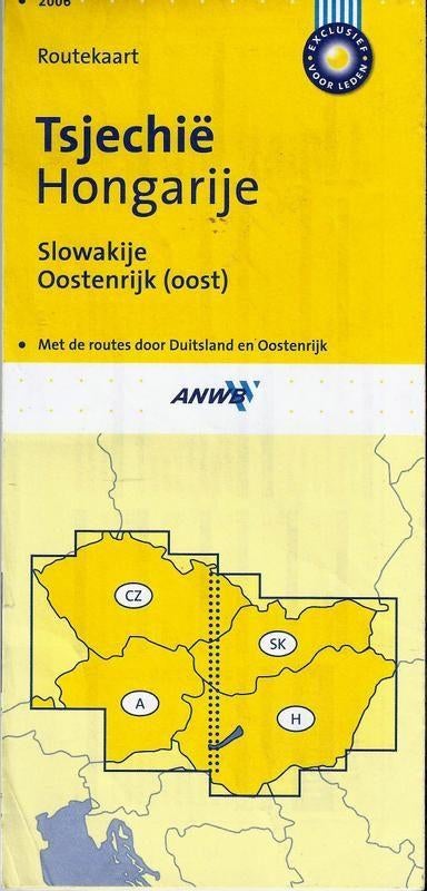 Pl120 plattegrond ANWB Tsjechië Hongarije Slowakije -2005, Boeken, Atlassen en Landkaarten, Gelezen, Overige gebieden, 2000 tot heden