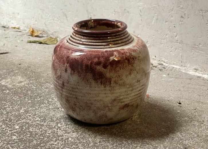 Mobach, Utrecht: buikvaas mod. 224 met ringen 13,5 cm, Antiek en Kunst, Antiek | Keramiek en Aardewerk, Ophalen of Verzenden