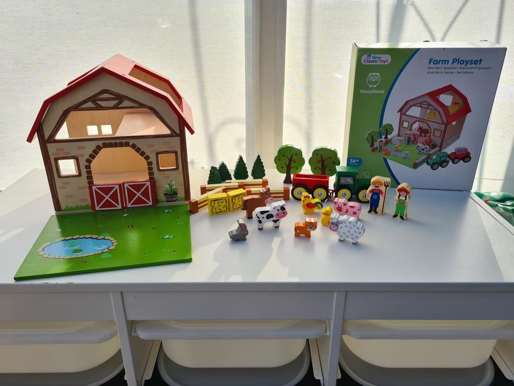 Houten Boerderij Speelset, Ophalen of Verzenden, Zo goed als nieuw, Overige typen