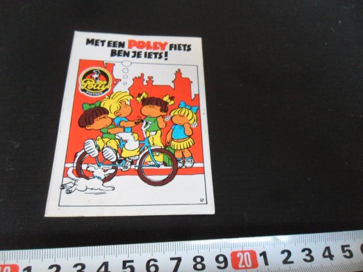 sticker Met een POLLY fiets ben je iets ! 2 *, Verzamelen, Stickers, Zo goed als nieuw, Ophalen