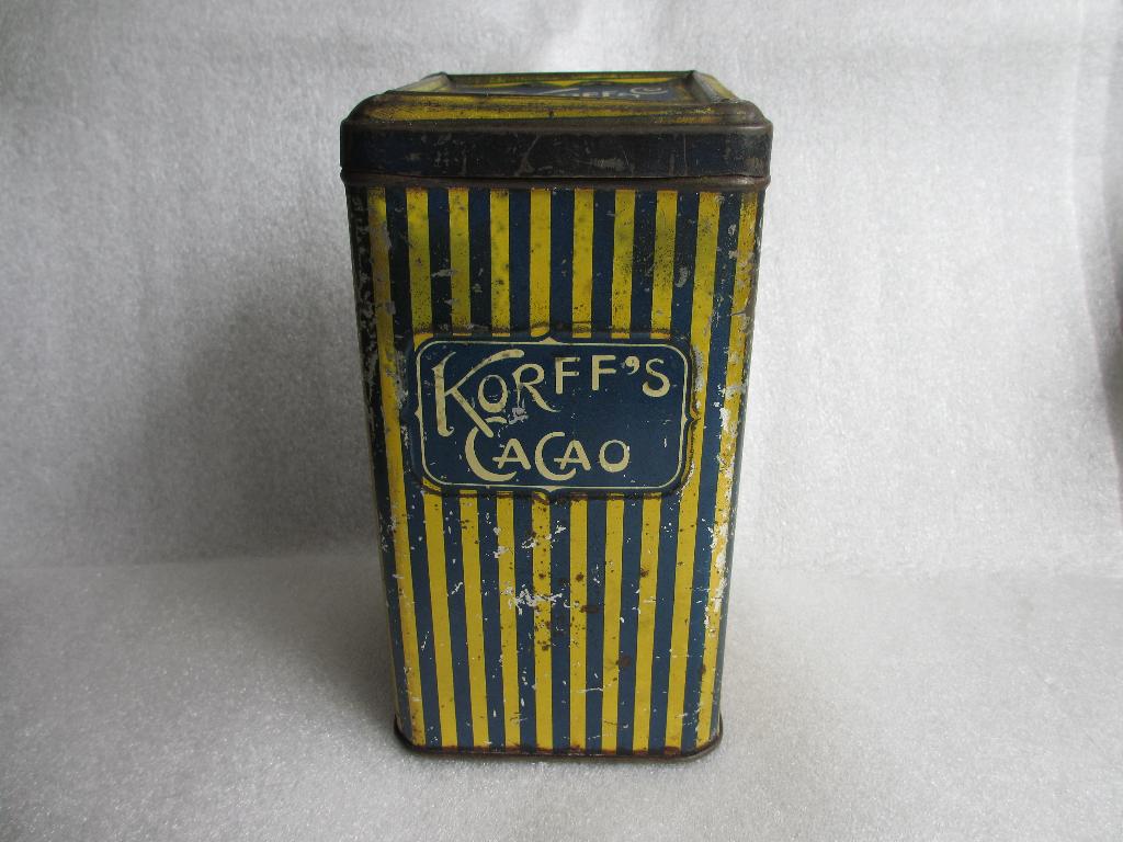 Oud Cacao Blik van F.Korff & Co Amsterdam, Ophalen of Verzenden, Gebruikt, Overige, Overige merken