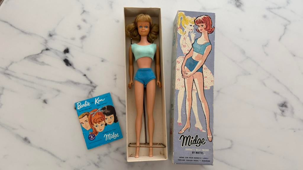 Barbie Japan MIDGE 60’s in originele doos, Ophalen of Verzenden, Gebruikt, Pop
