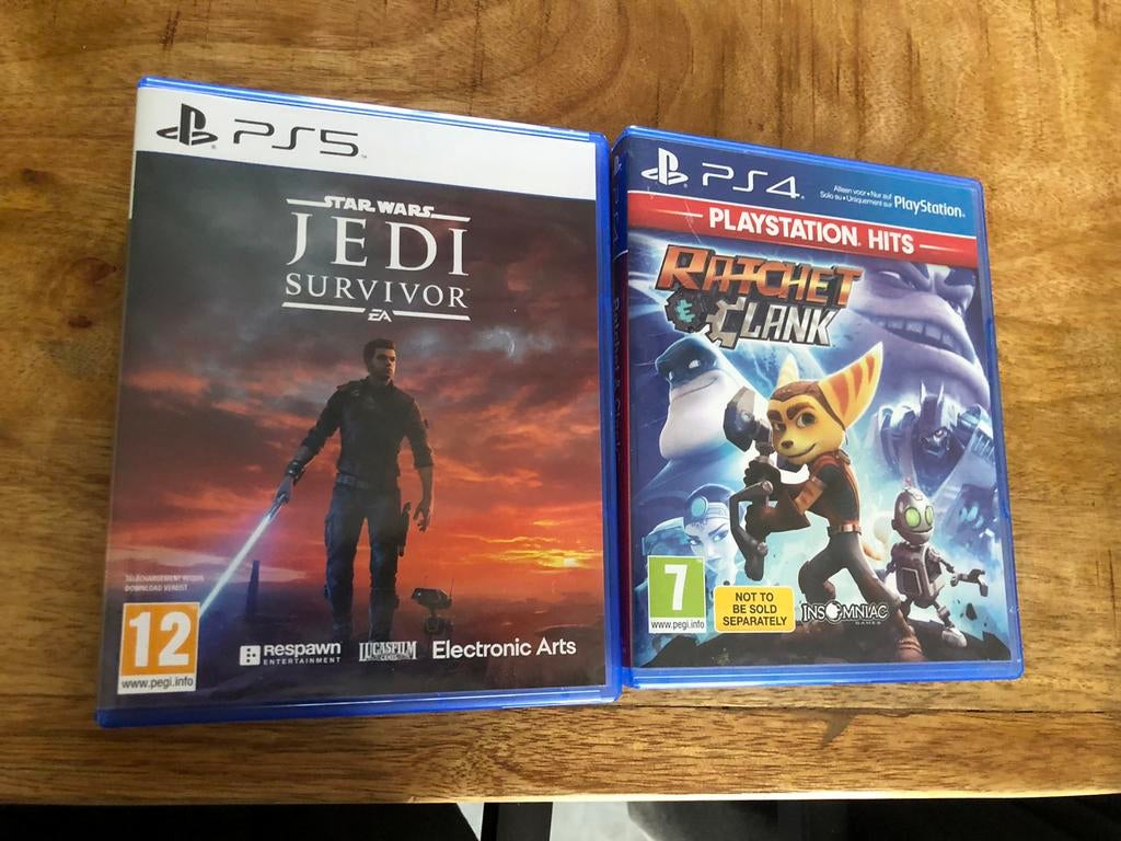Star wars jedi survivor & ratchet and clank, Spelcomputers en Games, Games | Sony PlayStation 5, Ophalen of Verzenden, Zo goed als nieuw