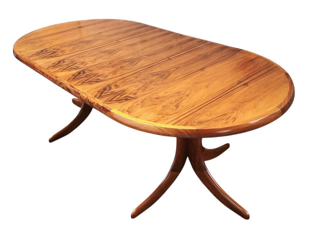 Deense vintage jaren 60 teak uitschuifbare eettafel, Ophalen