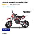 Elektrische Gazelle Crossmotor 500W 24V accu defect, Ophalen, Zo goed als nieuw, Overige merken