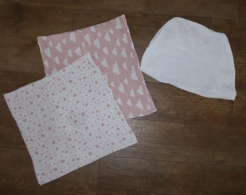 Meyco hydrofiel doeken/swaddles + hoeslaken wieg/kinderwagen, Ophalen of Verzenden, Gebruikt, 100 cm of meer, Overige typen