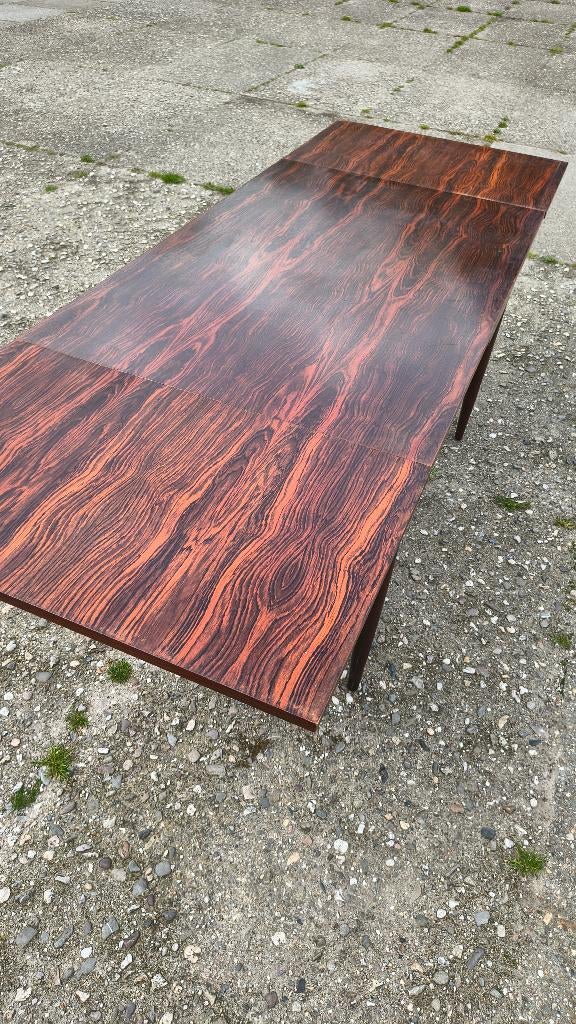 Vintage Palissander uitschuiftafel / eettafel, Huis en Inrichting, Ophalen, Gebruikt, Vintage, 200 cm of meer