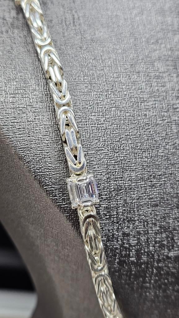 Prachtige Koningsketting zilver set massief, Ophalen of Verzenden, Nieuw, Goud, Goud