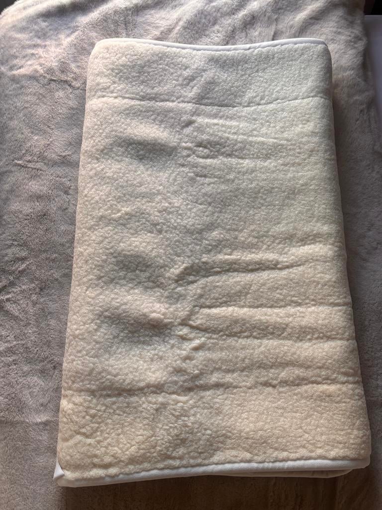 Slaappunt onderdeken 100% Wol - Warm en Comfortabel, Eenpersoons, Beige, Ophalen of Verzenden, Deken of Dekbed