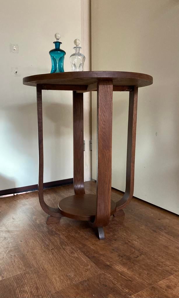 Art Deco Amsterdamse School bijzettafel, mooie vormgeving., Ophalen