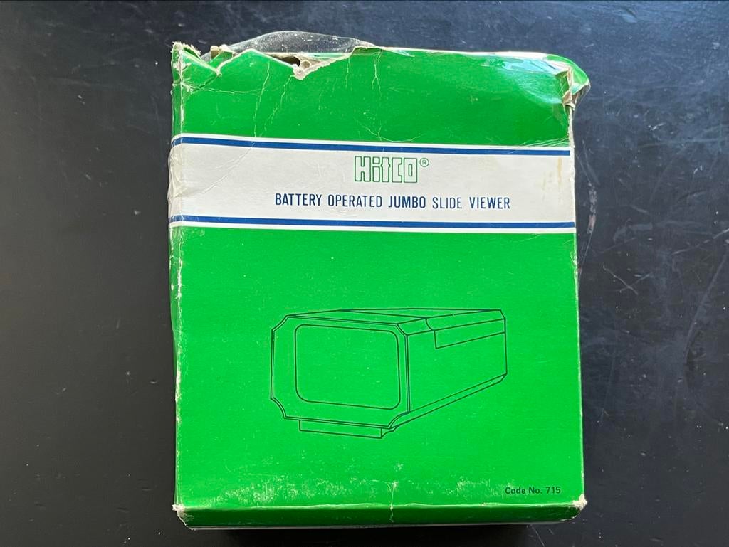 Vintage HILCO Jumbo Diaviewer op batterijen met adapter, Ophalen of Verzenden, Gebruikt, Met scherm
