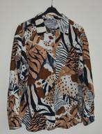 Mooie blouse Laurèl maat 44 jungle / panter design, Kleding | Dames, Verzenden, Gedragen, Maat 42/44 (L), Bruin