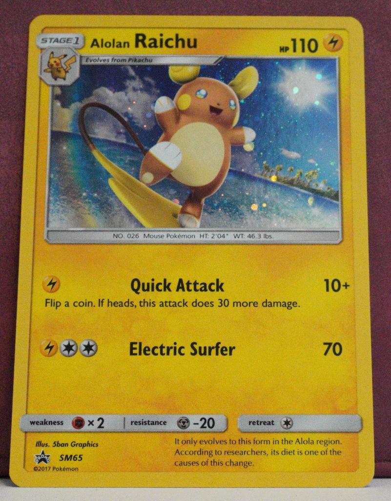 Alolan Raichu Holo SM65 SM Black Star Promos Pokémon Kaart, Hobby en Vrije tijd, Verzamelkaartspellen | Pokémon, Verzenden, Nieuw