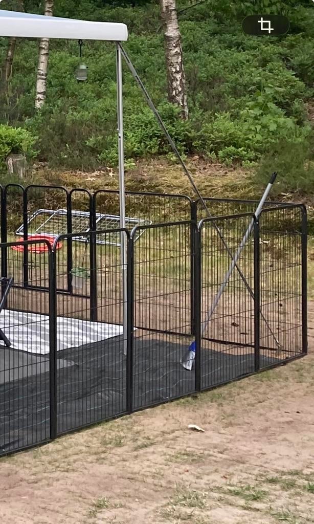 Puppyren, hondenren 8 panelen, Hoogte 100 cm x breedte 80 cm, Dieren en Toebehoren, Ophalen, Gebruikt