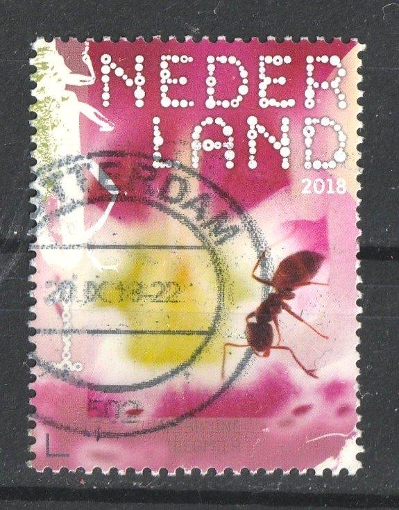 130 N beleef de natuur 2018 zwart-bruine wegmier, Postzegels en Munten, Postzegels | Nederland, Verzenden, Na 1940, Gestempeld