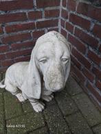 Grote betonnen hond - Tuinbeeld Basset Hound, Ophalen of Verzenden, Gebruikt, Beton, Dierenbeeld