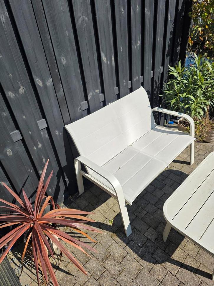Tuinset: 2-zits bankje en 2 stoelen, Tuin en Terras, Tuinsets en Loungesets, Gebruikt, Ophalen