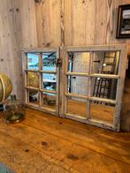 Houten spiegel, Raamspiegel, Vintage spiegel, Spiegel, Ophalen