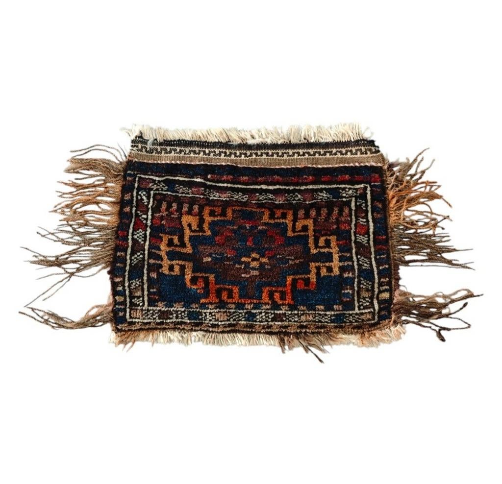 Handgeknoopt Perzisch wol mini tapijt Beloutch 33x42cm, Ophalen of Verzenden