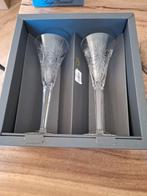 2 kristallen Waterford Millennium Champagne Glazen, Antiek en Kunst, Antiek | Glas en Kristal, Ophalen