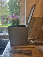 Nieuwe uitschuifbare inbouw prullenbak - grijs kunststof, Ophalen of Verzenden, Nieuw, Kunststof