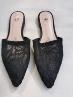 H&M kanten muiltjes mt. 37, H&M, Verzenden, Zwart, Nieuw