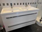 Wit badmeubel, Huis en Inrichting, Badkamer | Badkamermeubels, Ophalen, 100 tot 150 cm, Zo goed als nieuw, Minder dan 100 cm