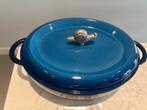 Prachtige Nomar braadpan 35 cm gevlamd blauw nieuwstaat, Gietijzer, Ophalen of Verzenden, Zo goed als nieuw, Staub