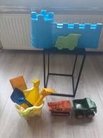 Zandspeelgoed set: Kasteel, emmer, schepjes en auto's, Ophalen, Gebruikt