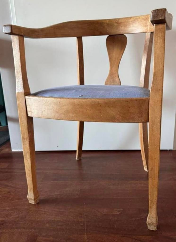 Vintage antieke houten Thonet armstoel.535, Ophalen