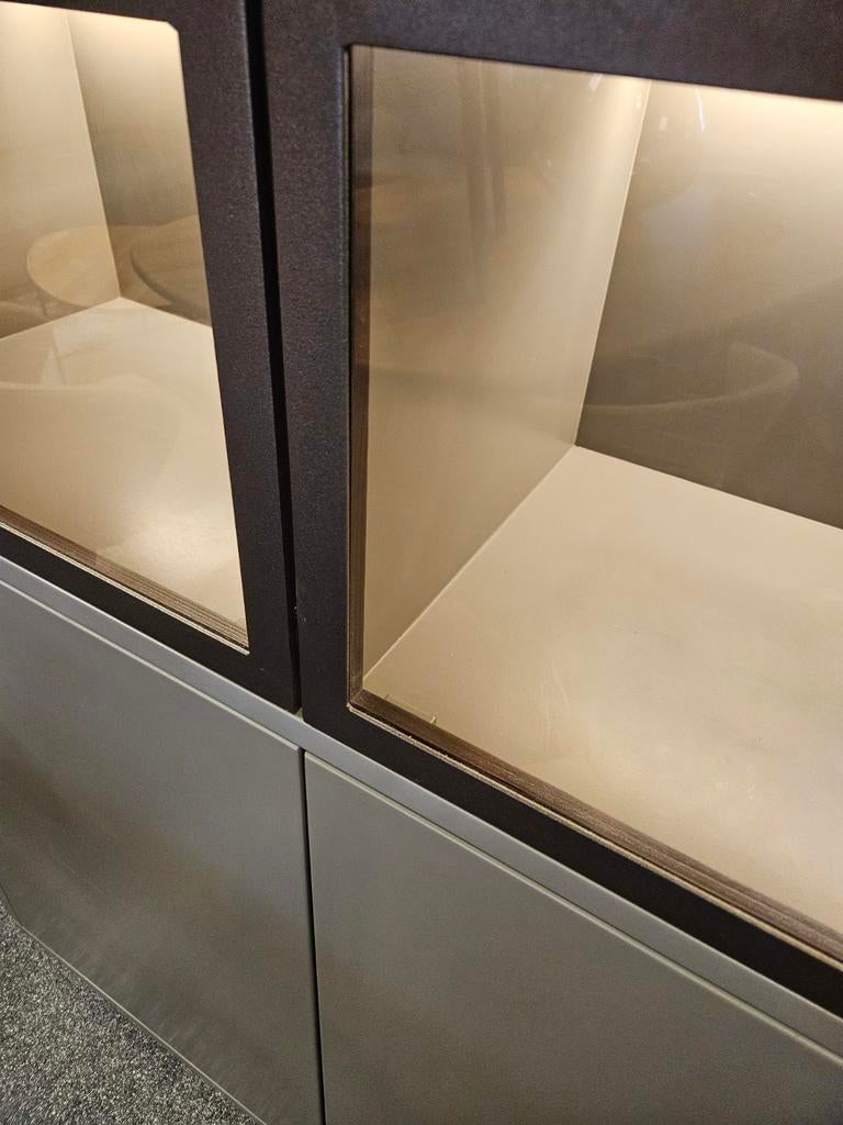 Viterine kast strak verlichting taupe, Ophalen of Verzenden, Nieuw, 25 tot 50 cm, 200 cm of meer