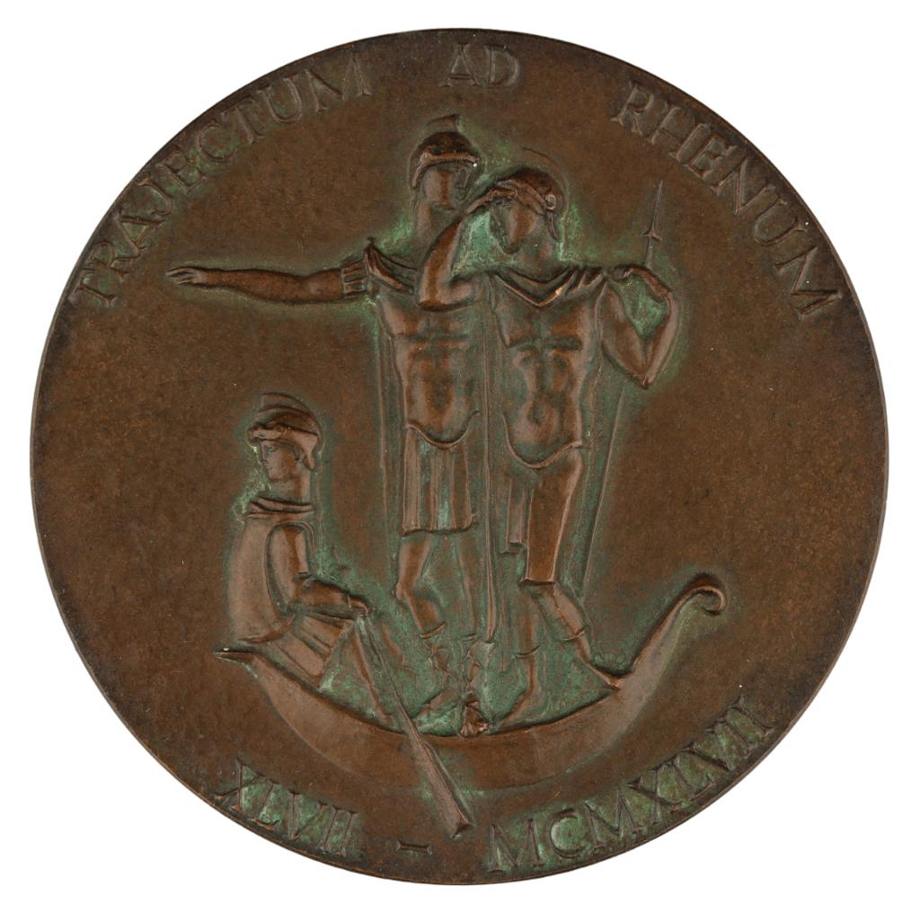 Loekie Metz BRONS PENNING TRAJECTUM AD RHENUM, Verzenden, Brons, Nederland