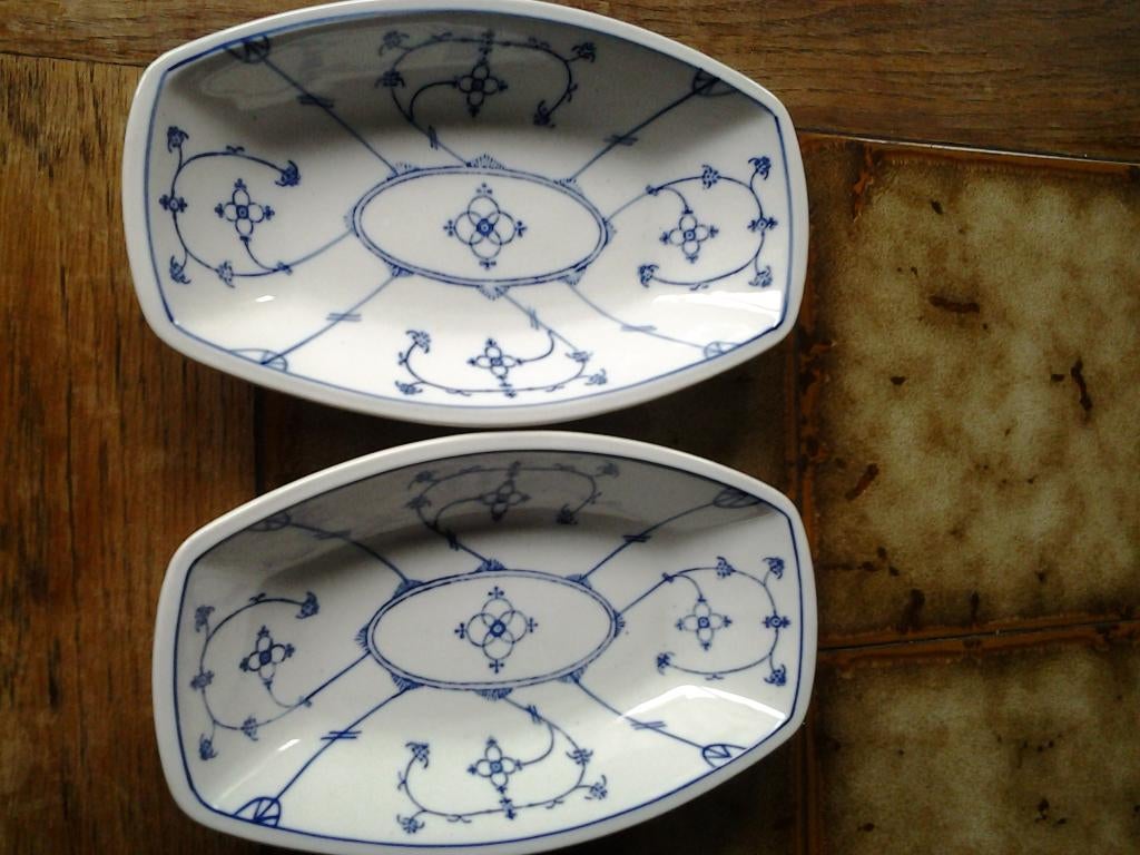 Saksisch blauw serveerschalen, Antiek en Kunst, Ophalen of Verzenden