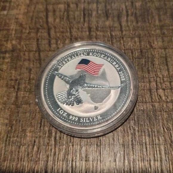 Kookaburra zilveren munt 1 Oz zilver privy 2002 oplage 18500, Postzegels en Munten, Munten | Oceanië, Zilver, Ophalen of Verzenden