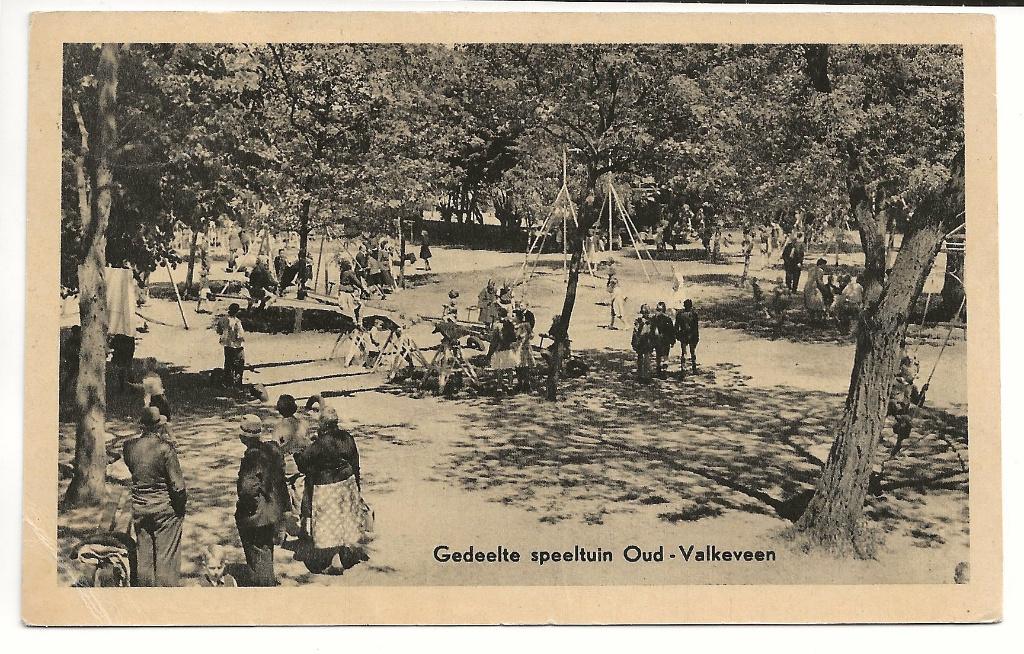 BF77-Oud-Valkenveen,Speeltuin,levendig, Verzenden, 1940 tot 1960, Gelopen, Noord-Holland