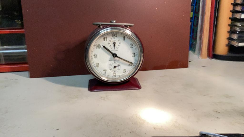 Junghans repeteer wekker, goed werkend , met gebruik sporen, Ophalen of Verzenden
