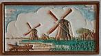 Cloisonne tegel van de porceleyne fles 2 korenmolens, Ophalen of Verzenden