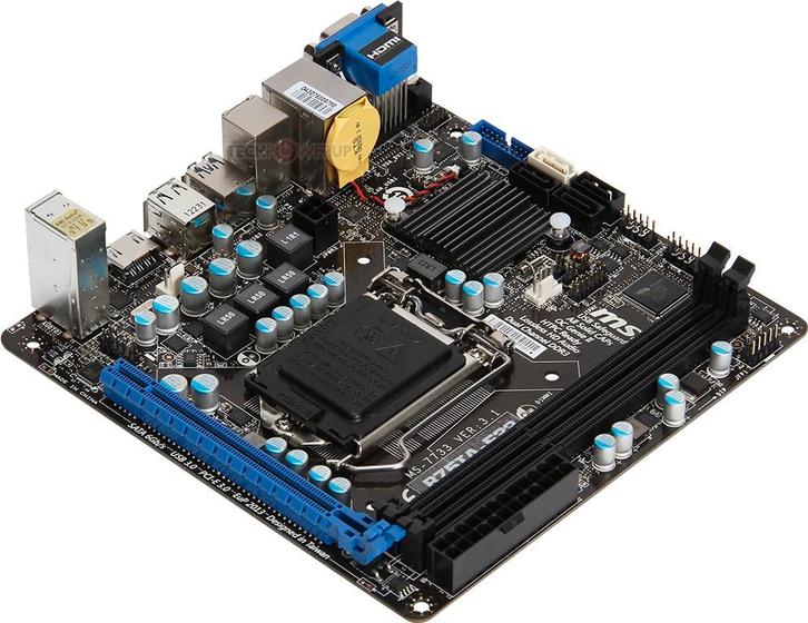 Mini-ITX LGA1155 ( 3rd Gen ) MSI B75IA-E33, Computers en Software, Moederborden, Gebruikt, Intel, DDR3, Ophalen of Verzenden