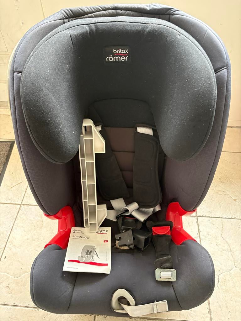 Britax Römer ADVANSAFIX autostoel - Zwart/Rood, Ophalen, Romer, Autogordel of Isofix, Gebruikt