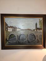 Schilderij Roermond: Sint Christoffelkathedraal & Stenenbrug, Ophalen