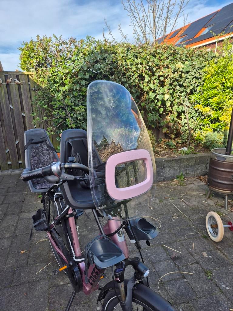 Fietsstoeltje met windscherm, Fietsen en Brommers, Fietsaccessoires | Fietsstoeltjes, Ophalen, Gebruikt