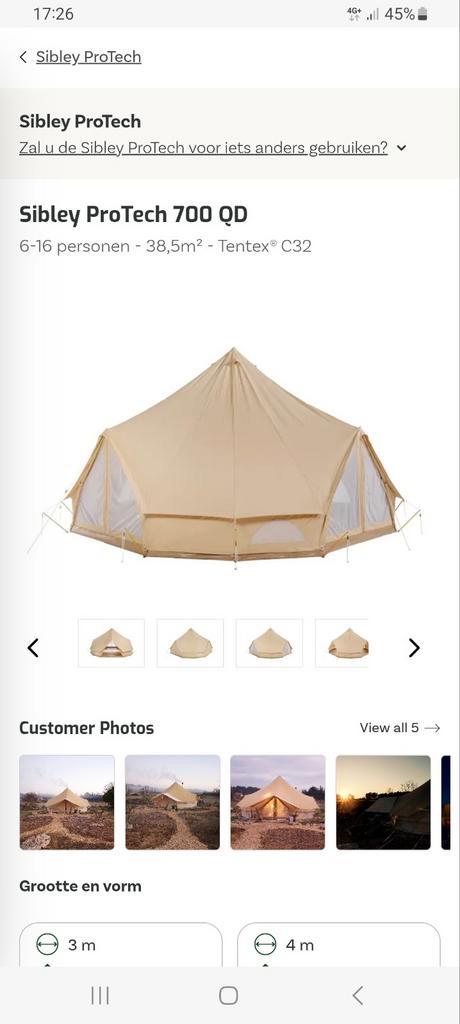 Sibley ProTech 700 QD Bell Tent - 6-16 personen, Caravans en Kamperen, Tenten, Ophalen