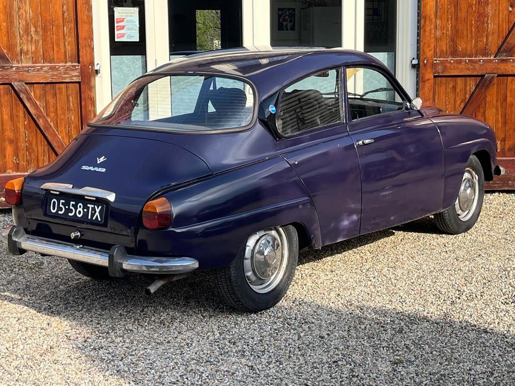 Saab 96 L V4, Voorwielaandrijving, Stof, Zwart, 4 stoelen
