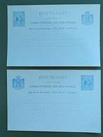2x briefkaart 5 cent G.31+36 Wilhelmina 1892/94 ongebruikt, Postzegels en Munten, Verzenden, Briefkaart