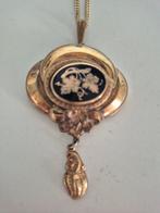 Dublé ketting met hanger, Overige materialen, Gebruikt, Ophalen of Verzenden, Bloem of Plant