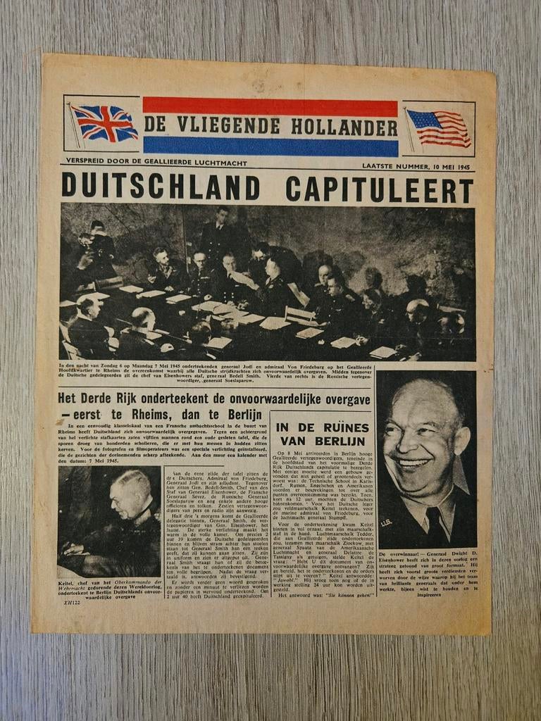 De Vliegende Hollander - Duitsland Capituleert (10 Mei 1945), Ophalen of Verzenden, Gelezen, Krant