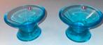 4 Iittala blauwe waxinelichten,  model Kartio. Finland., Ophalen of Verzenden