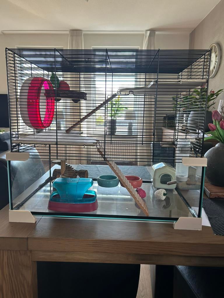 Hamsterkooi, kleine dieren kooi, Kooi, Minder dan 75 cm, Zo goed als nieuw, Ophalen