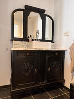 Badkamermeubel met marmer blad en spiegel, Ophalen, Gebruikt, 50 tot 100 cm, 25 tot 50 cm
